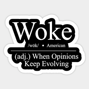 WOKE-WHT Sticker